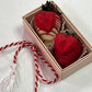 Martisor 2 capsuni in ciocolata