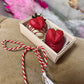 Martisor 2 capsuni in ciocolata